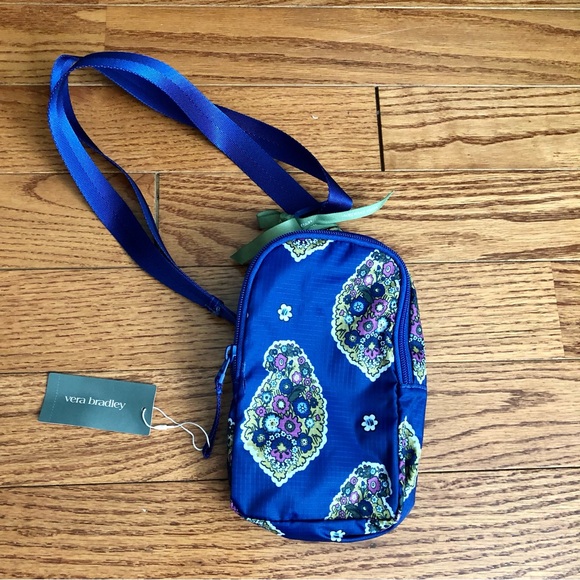Vera Bradley Ripstop Lorman Blue Floral Sling Bag Kew Gardens Blue Size S NWT - Picture 3 of 7